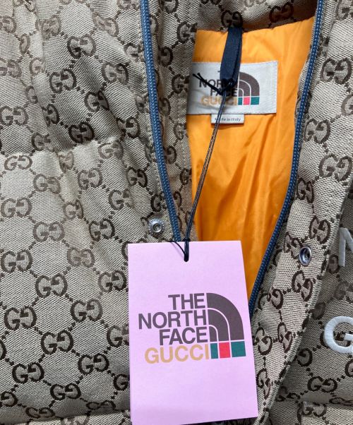 GUCCI（グッチ）GUCCI (グッチ) THENORTHFACE (ザ ノース フェイス) GG Canvas Bomber Jacket ベージュ サイズ:S 未使用品の古着・服飾アイテム