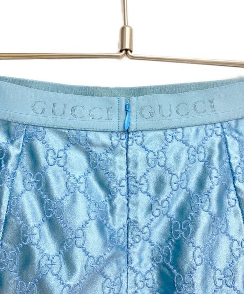 GUCCI（グッチ）GUCCI (グッチ) GG柄マキシスカート スカイブルー サイズ:38の古着・服飾アイテム