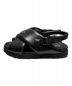 PRADA (プラダ) パデッドナッパレザー クリスクロスサンダル ブラック サイズ:8：99800円