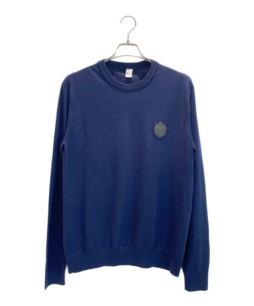 Berluti（ベルルッティ）Berluti (ベルルッティ) パッチワーククルーネックニット ネイビー サイズ:XLの古着・服飾アイテム