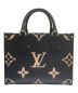 LOUIS VUITTON（ルイ ヴィトン）の古着「オンザゴーPM」｜ブラック×ベージュ