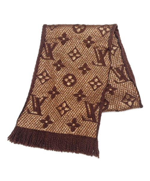 LOUIS VUITTON（ルイ ヴィトン）LOUIS VUITTON (ルイ ヴィトン) エシャルプ・ロゴマニア シャイン マロン ブラウン サイズ:-の古着・服飾アイテム