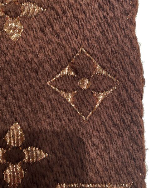 LOUIS VUITTON（ルイ ヴィトン）LOUIS VUITTON (ルイ ヴィトン) エシャルプ・ロゴマニア シャイン マロン ブラウン サイズ:-の古着・服飾アイテム