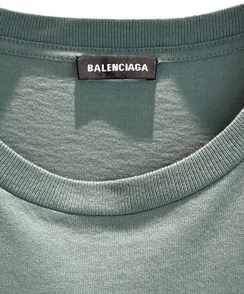 BALENCIAGA（バレンシアガ）BALENCIAGA (バレンシアガ) ロゴペイントTシャツ グリーン サイズ:Lの古着・服飾アイテム