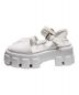 PRADA (プラダ) モノリスブラッシュドレザーサンダル ホワイト サイズ:36：59800円