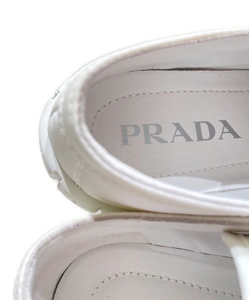 PRADA（プラダ）PRADA (プラダ) ダブルホイール ナイロンギャバジン スニーカー ホワイト サイズ:36の古着・服飾アイテム