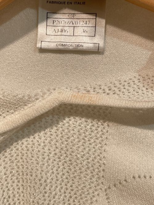 CHANEL（シャネル）CHANEL (シャネル) Coco Mark Logo Tank Top ホワイト サイズ:36の古着・服飾アイテム