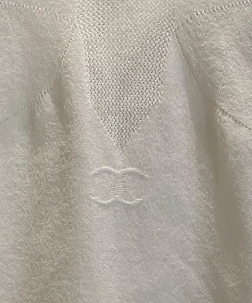 CHANEL（シャネル）CHANEL (シャネル) Coco Mark Logo Tank Top ホワイト サイズ:36の古着・服飾アイテム