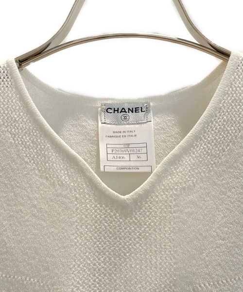 CHANEL（シャネル）CHANEL (シャネル) Coco Mark Logo Tank Top ホワイト サイズ:36の古着・服飾アイテム