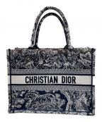 Christian Diorクリスチャン ディオール）の古着「BOOK TOTE MEDIUM」｜ネイビー×ホワイト