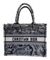 Christian Dior（クリスチャン ディオール）の古着「BOOK TOTE MEDIUM」｜ネイビー×ホワイト