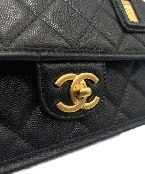 CHANEL（シャネル）CHANEL (シャネル) スモールトップハンドルショルダーバッグ ブラック サイズ:25の古着・服飾アイテム