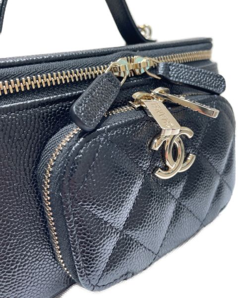 CHANEL（シャネル）CHANEL (シャネル) ミニヴァニティショルダーバッグ ブラック サイズ:16の古着・服飾アイテム