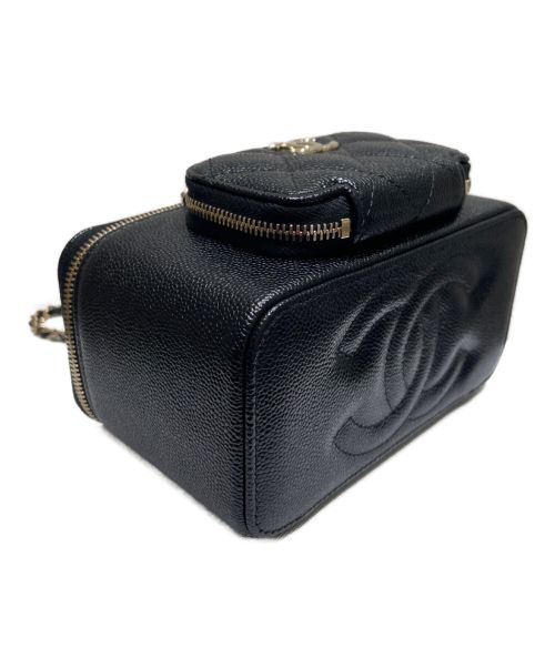 CHANEL（シャネル）CHANEL (シャネル) ミニヴァニティショルダーバッグ ブラック サイズ:16の古着・服飾アイテム