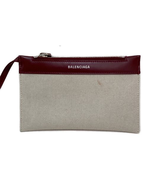 BALENCIAGA（バレンシアガ）BALENCIAGA (バレンシアガ) ネイビーカバスXS ショルダーバッグ アイボリー×レッド サイズ:XSの古着・服飾アイテム