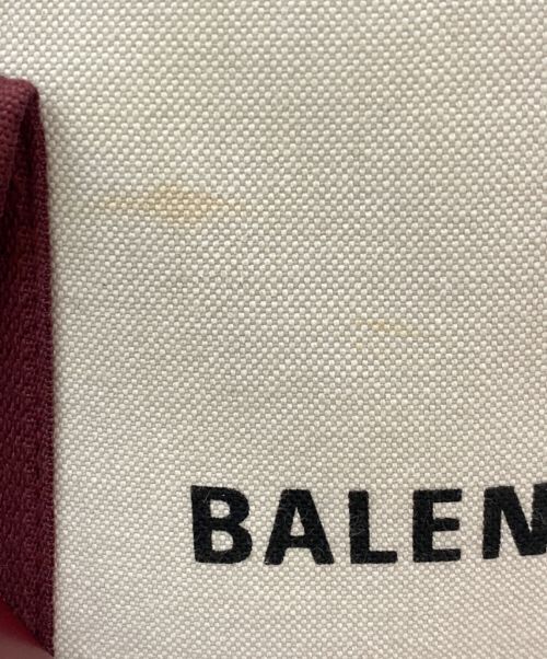 BALENCIAGA（バレンシアガ）BALENCIAGA (バレンシアガ) ネイビーカバスXS ショルダーバッグ アイボリー×レッド サイズ:XSの古着・服飾アイテム