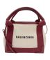 BALENCIAGA（バレンシアガ）の古着「ネイビーカバスXS ショルダーバッグ」｜アイボリー×レッド