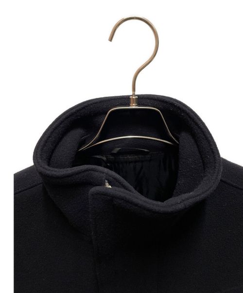 HERMES（エルメス）HERMES (エルメス) レザー切り替えロングコート ネイビー サイズ:44の古着・服飾アイテム
