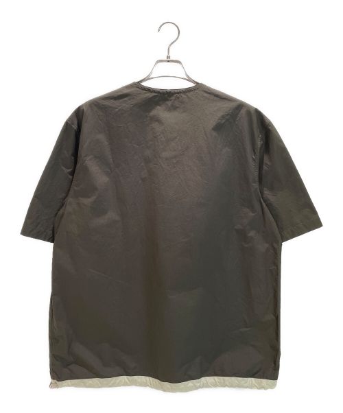 HERMES（エルメス）HERMES (エルメス) ハーフボタンプルオーバーシャツ オリーブ サイズ:16/41の古着・服飾アイテム