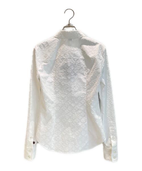 LOUIS VUITTON（ルイ ヴィトン）LOUIS VUITTON (ルイ ヴィトン) モノグラムジャガードブラウスシャツ ホワイト サイズ:34の古着・服飾アイテム