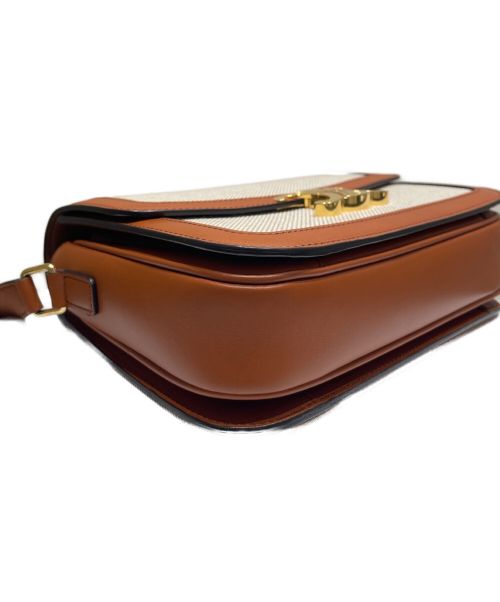 CELINE（セリーヌ）CELINE (セリーヌ) クラシック トリオンフ バッグ タン×ホワイト サイズ:-の古着・服飾アイテム