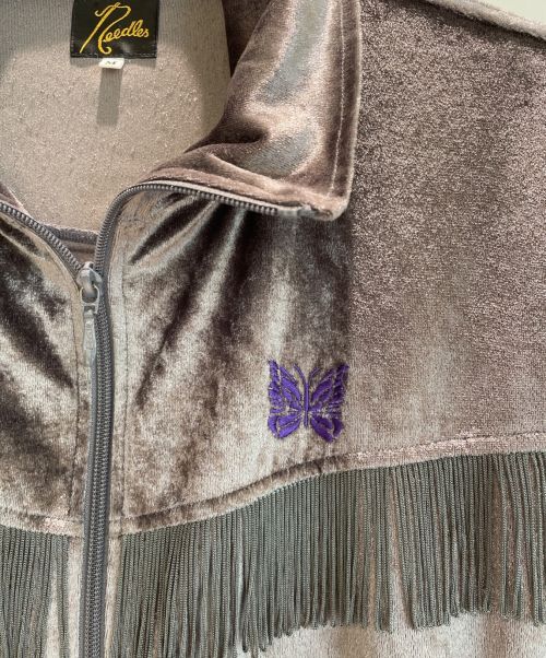 Needles（ニードルズ）Needles (ニードルズ) Fring Jacket-Cruch Velor シルバー サイズ:Mの古着・服飾アイテム