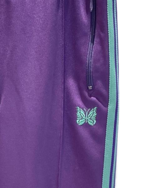 Needles（ニードルズ）Needles (ニードルズ) Narrow Track Pant - Poly Smooth パープル×グリーン サイズ:Mの古着・服飾アイテム