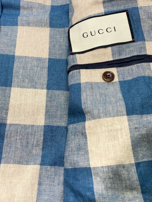 GUCCI（グッチ）GUCCI (グッチ) BLIND FOR LOVE デニムジャケット ネイビー サイズ:48の古着・服飾アイテム