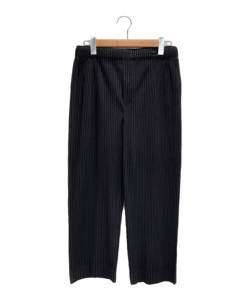 HOMME PLISSE ISSEY MIYAKE（オム プリッセ イッセイ ミヤケ）HOMME PLISSE ISSEY MIYAKE (オムプリッセ イッセイ ミヤケ) プリーツワイドパンツ ブラック サイズ:3 未使用品の古着・服飾アイテム