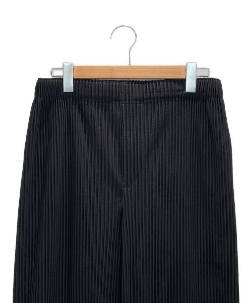 HOMME PLISSE ISSEY MIYAKE（オム プリッセ イッセイ ミヤケ）HOMME PLISSE ISSEY MIYAKE (オムプリッセ イッセイ ミヤケ) プリーツワイドパンツ ブラック サイズ:3 未使用品の古着・服飾アイテム
