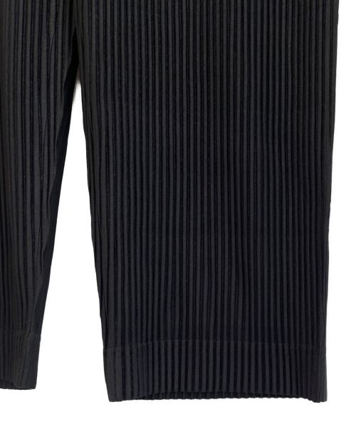 HOMME PLISSE ISSEY MIYAKE（オム プリッセ イッセイ ミヤケ）HOMME PLISSE ISSEY MIYAKE (オムプリッセ イッセイ ミヤケ) プリーツワイドパンツ ブラック サイズ:3 未使用品の古着・服飾アイテム