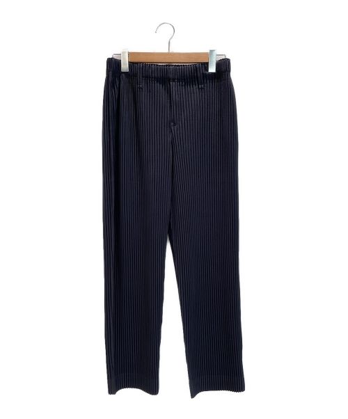 HOMME PLISSE ISSEY MIYAKE（オム プリッセ イッセイ ミヤケ）HOMME PLISSE ISSEY MIYAKE (オムプリッセ イッセイ ミヤケ) プリーツワイドパンツ ネイビー サイズ:1 未使用品の古着・服飾アイテム