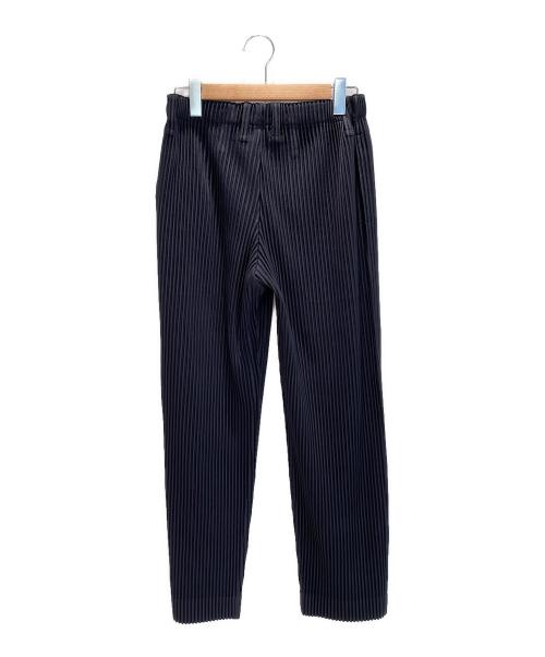 HOMME PLISSE ISSEY MIYAKE（オム プリッセ イッセイ ミヤケ）HOMME PLISSE ISSEY MIYAKE (オムプリッセ イッセイ ミヤケ) プリーツワイドパンツ ネイビー サイズ:1 未使用品の古着・服飾アイテム