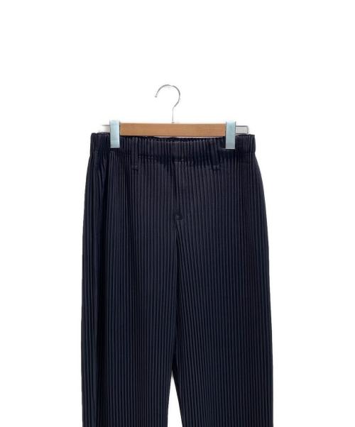 HOMME PLISSE ISSEY MIYAKE（オム プリッセ イッセイ ミヤケ）HOMME PLISSE ISSEY MIYAKE (オムプリッセ イッセイ ミヤケ) プリーツワイドパンツ ネイビー サイズ:1 未使用品の古着・服飾アイテム
