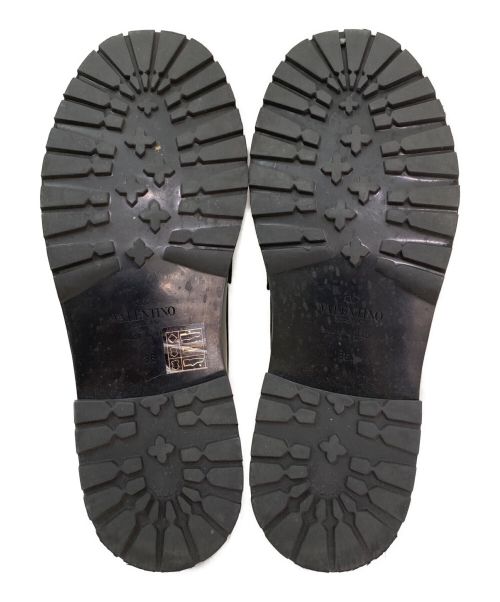 VALENTINO（ヴァレンティノ）VALENTINO (ヴァレンティノ) ワンスタッズローファー ブラック サイズ:36の古着・服飾アイテム