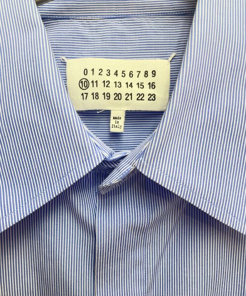 Maison Margiela（メゾンマルジェラ）Maison Margiela (メゾンマルジェラ) 比翼シャツ ブルー サイズ:40の古着・服飾アイテム