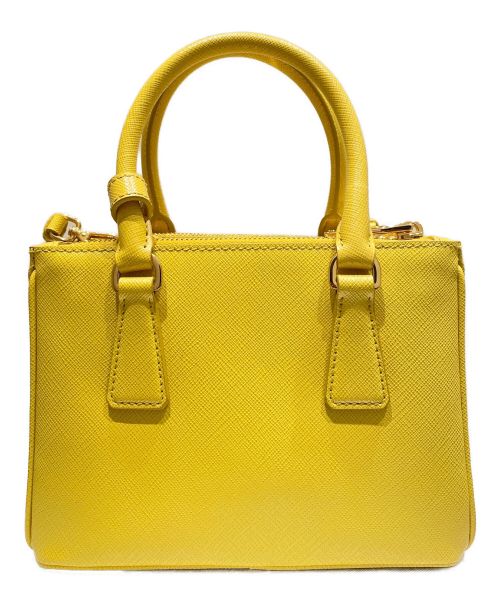 PRADA（プラダ）PRADA (プラダ) ガレリアハンドバッグ マイクロ イエロー サイズ:マイクロ 未使用品の古着・服飾アイテム