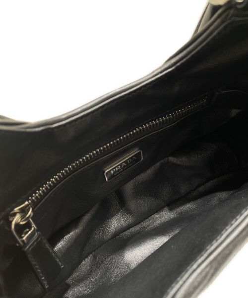 PRADA（プラダ）PRADA (プラダ) ムーン Re-Nylon xレザー バッグ ブラック サイズ:- 未使用品の古着・服飾アイテム