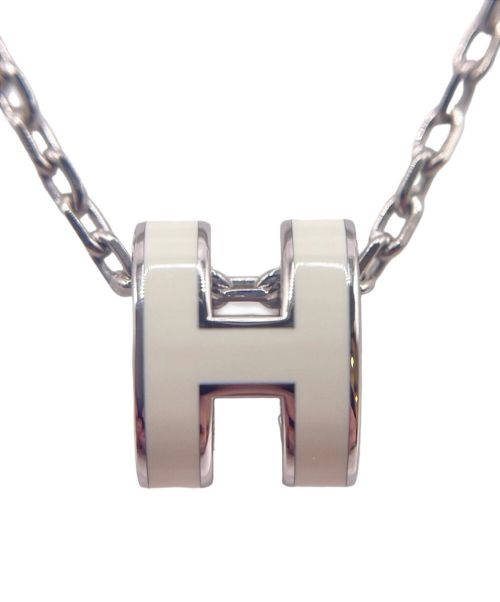 HERMES（エルメス）HERMES (エルメス) ポップ H ミニ ネックレス ホワイト×シルバー サイズ:MINIの古着・服飾アイテム