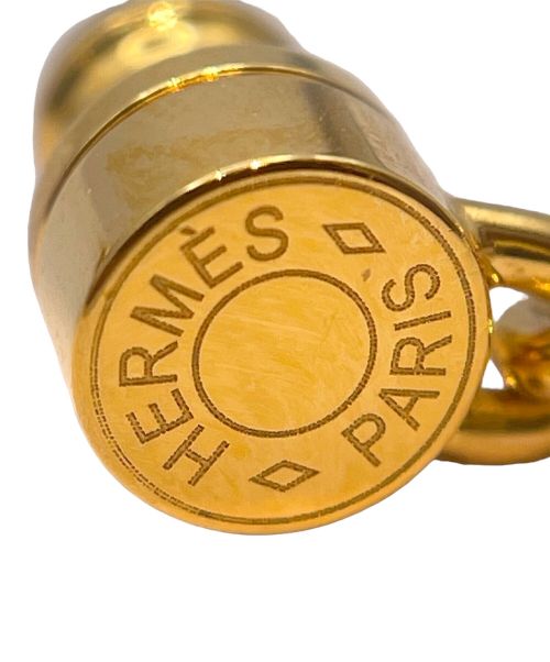 HERMES（エルメス）HERMES (エルメス) シャルニエール ピアスPM エトゥープ×ゴールド サイズ:PM 未使用品の古着・服飾アイテム