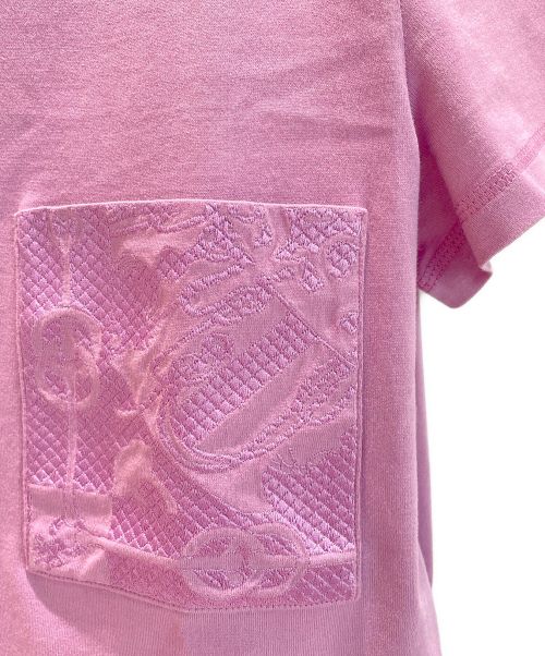 HERMES（エルメス）HERMES (エルメス) Cliquetis刺繍ポケットTシャツ バイオレット サイズ:34の古着・服飾アイテム