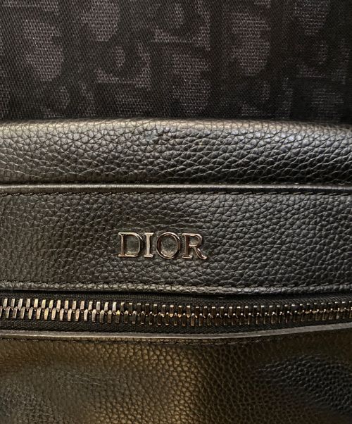 Christian Dior（クリスチャン ディオール）Christian Dior (クリスチャン ディオール) オブリークレザーバックパック ブラックの古着・服飾アイテム