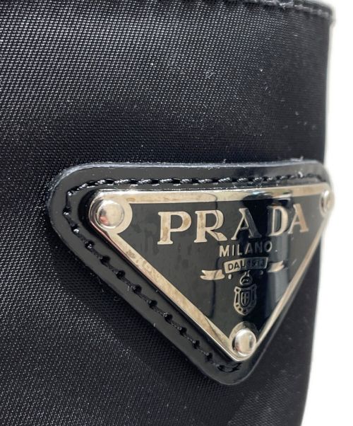PRADA（プラダ）PRADA (プラダ) ブラッシュドレザーx Re-Nylon ブーツ ブラック サイズ:37 1/2の古着・服飾アイテム