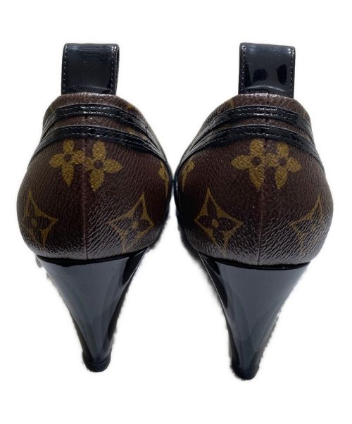 LOUIS VUITTON（ルイ ヴィトン）LOUIS VUITTON (ルイ ヴィトン) モノグラムフロントストラップパンプス ブラウン サイズ:37の古着・服飾アイテム