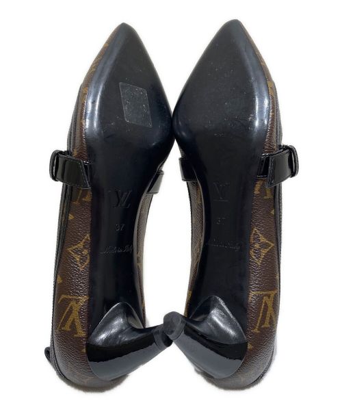 LOUIS VUITTON（ルイ ヴィトン）LOUIS VUITTON (ルイ ヴィトン) モノグラムフロントストラップパンプス ブラウン サイズ:37の古着・服飾アイテム