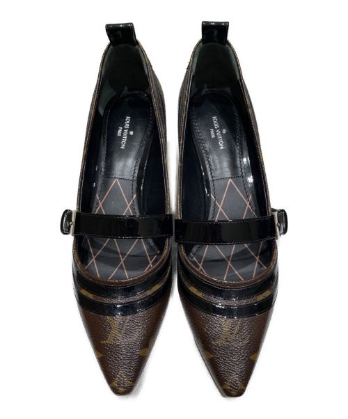 LOUIS VUITTON（ルイ ヴィトン）LOUIS VUITTON (ルイ ヴィトン) モノグラムフロントストラップパンプス ブラウン サイズ:37の古着・服飾アイテム