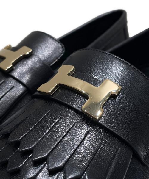 HERMES（エルメス）HERMES (エルメス) モカシンロワイヤル ローファー ブラック サイズ:36 未使用品の古着・服飾アイテム
