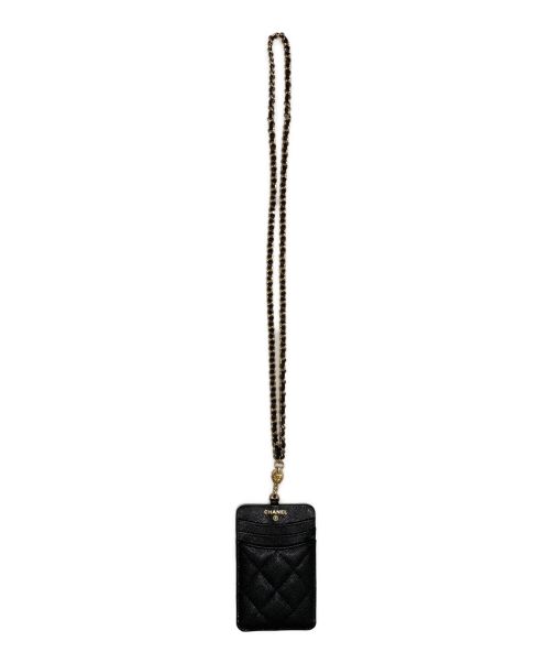 CHANEL（シャネル）CHANEL (シャネル) ハートチャームマトラッセチェーンパスケース ブラック 未使用品の古着・服飾アイテム