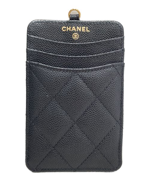 CHANEL（シャネル）CHANEL (シャネル) ハートチャームマトラッセチェーンパスケース ブラック 未使用品の古着・服飾アイテム