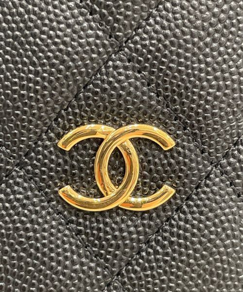 CHANEL（シャネル）CHANEL (シャネル) ハートチャームマトラッセチェーンパスケース ブラック 未使用品の古着・服飾アイテム
